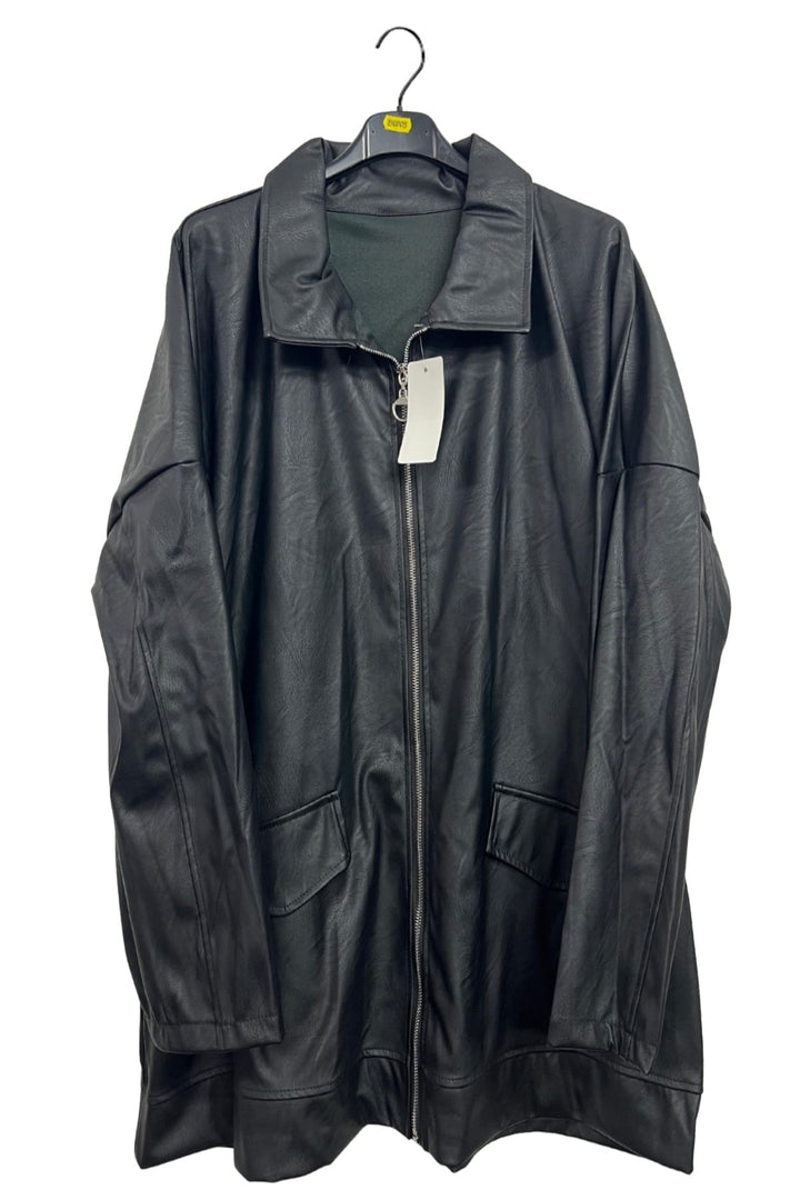 Plain Front Zip Closure Jacket
