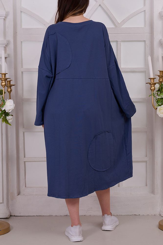 Plain Patch Cotton Dress
