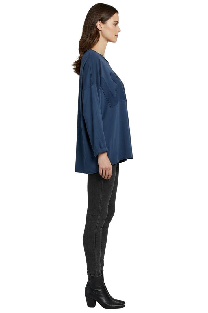 relaxed fit love applique tunic wholesale
