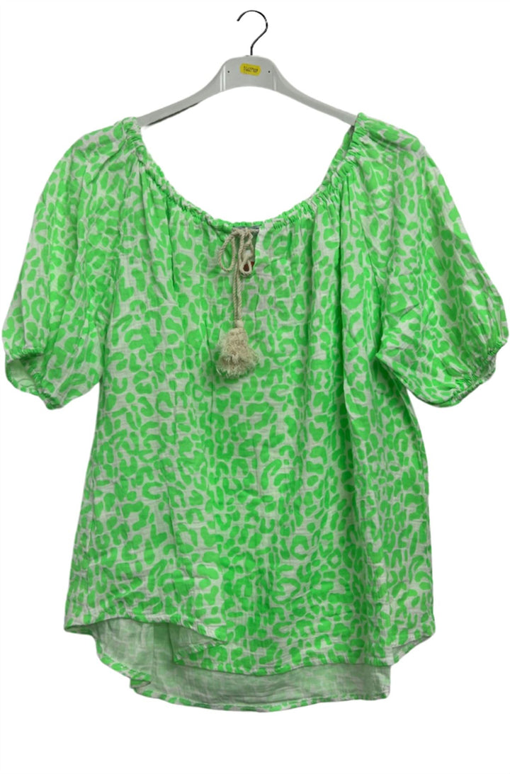 Leopard Print Cotton Top