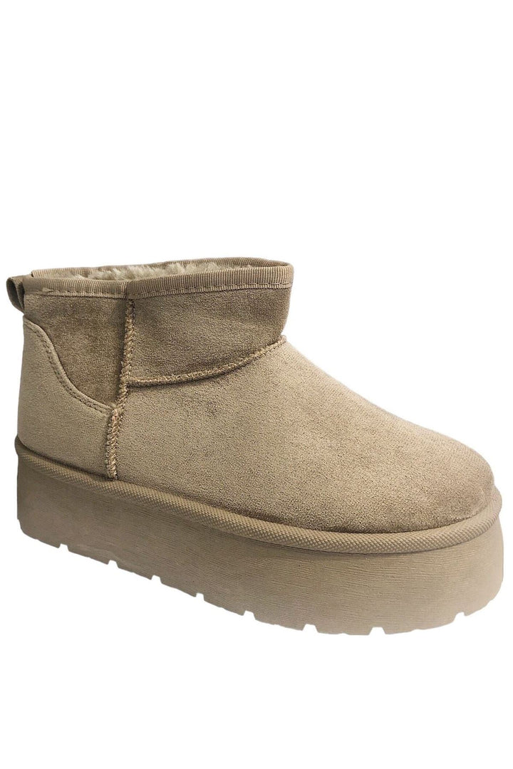 bulk faux suede slip on platform shoes