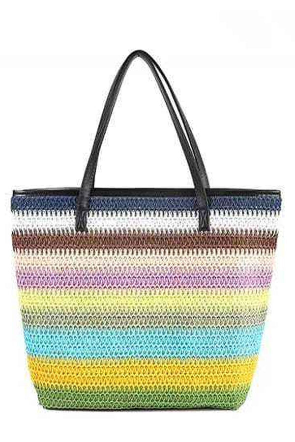 Multi Color Two Handle Shoulder Bag