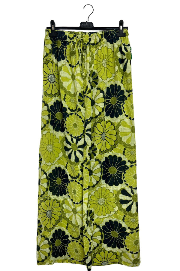 Floral Print Wide Leg Cotton Palazzo