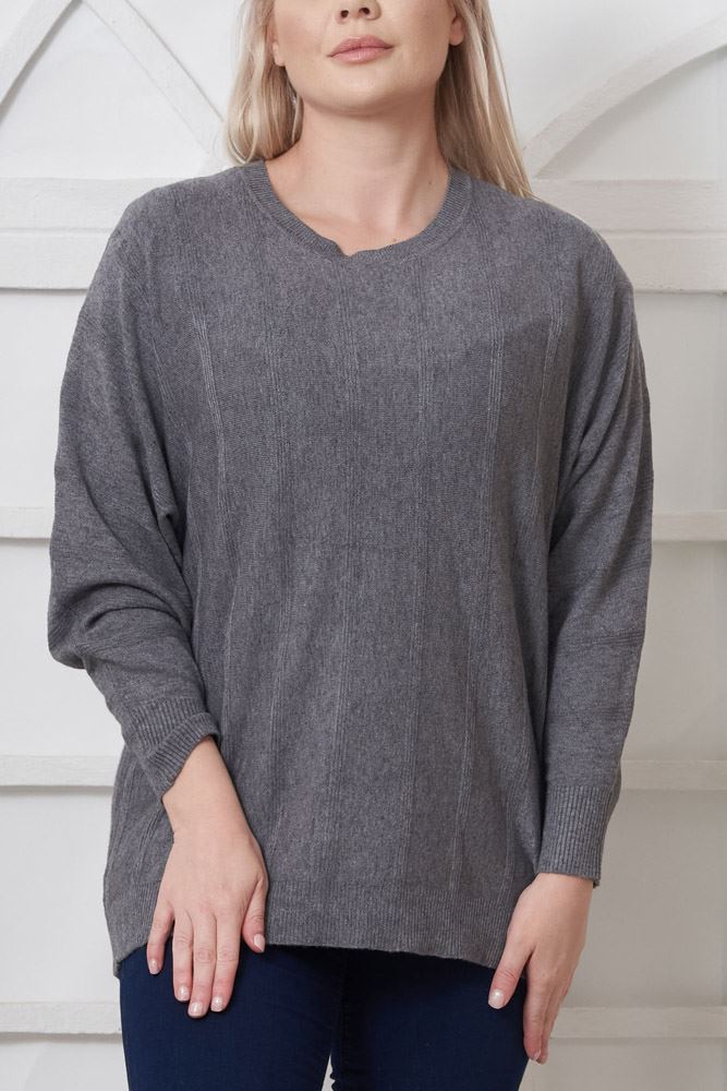 Plain Knitted Tunic Top