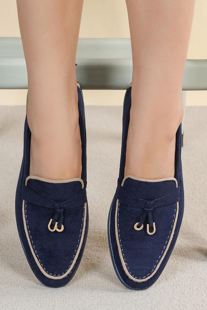 suede tassel slip shoes uk