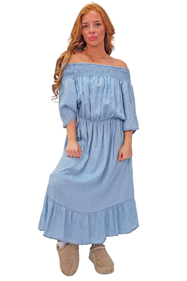 Plain Elasticated Wasit Dress