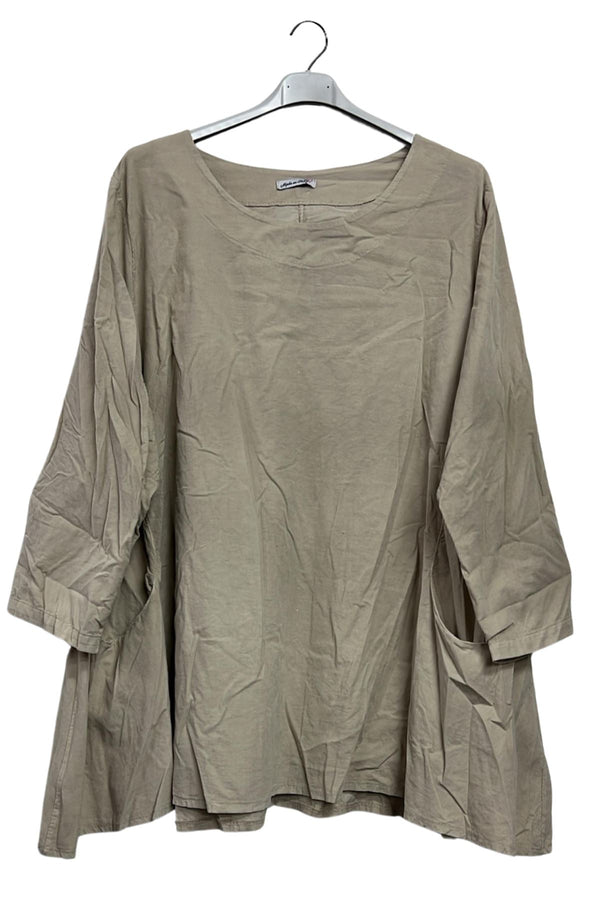 Plain Two Side Pockets Cotton Top