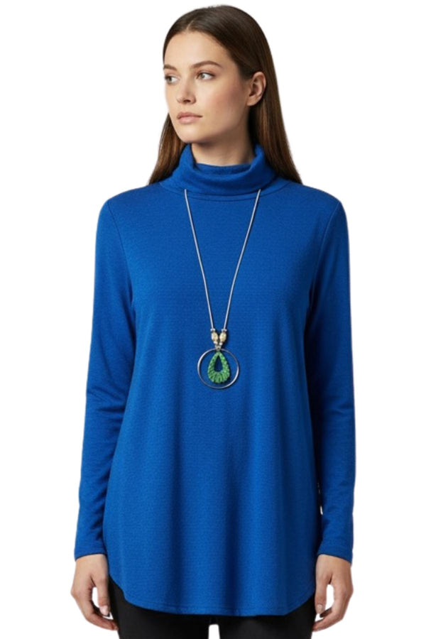 Plain Curved Hem Tunic Top