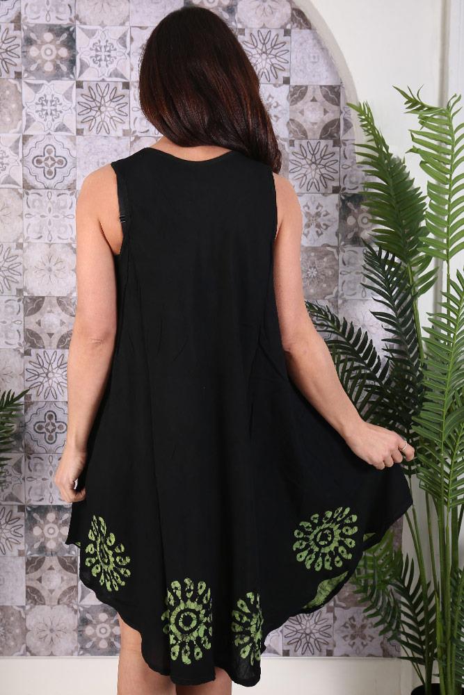 Flower Tiedye Printed Umbrella Dress