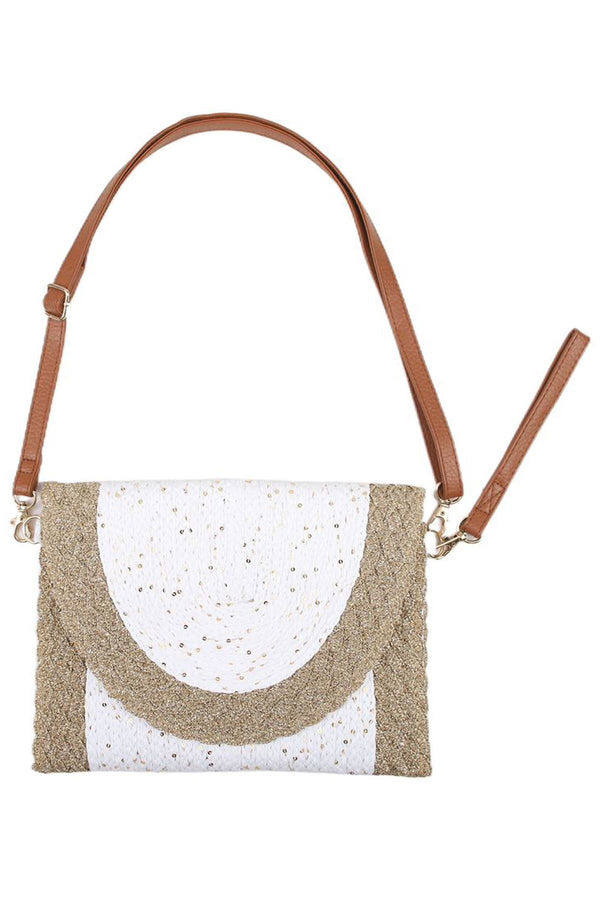 Elegant Straw Clutch Bag