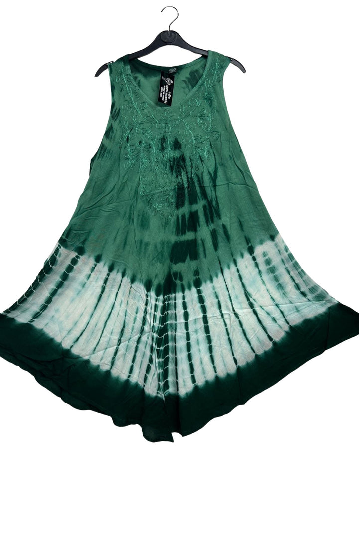 Tie Dye Print Asymmetrical Hem Dress