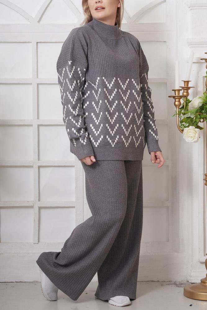 Aztec Pattern Knitted Viscose Co-Ord