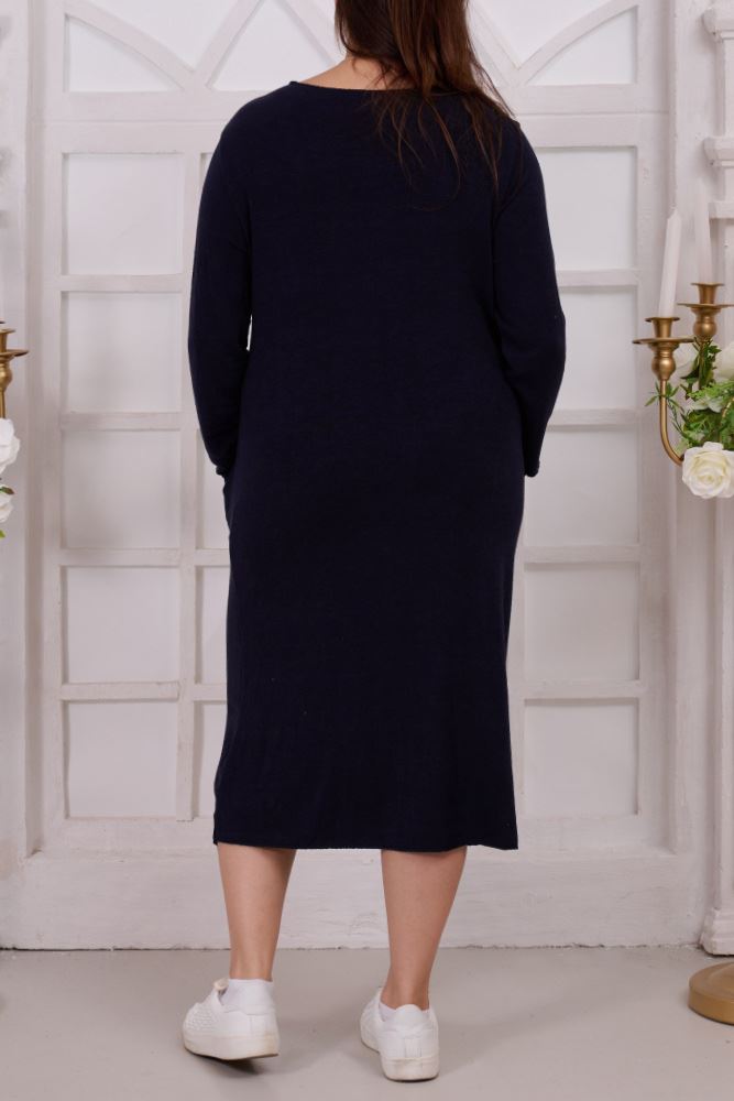 Plain Viscose Necklace Dress