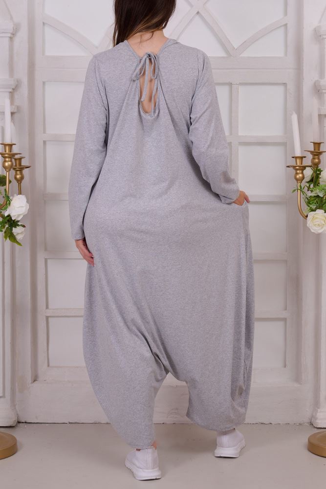 Plain Oversized Cotton Jumpsuit