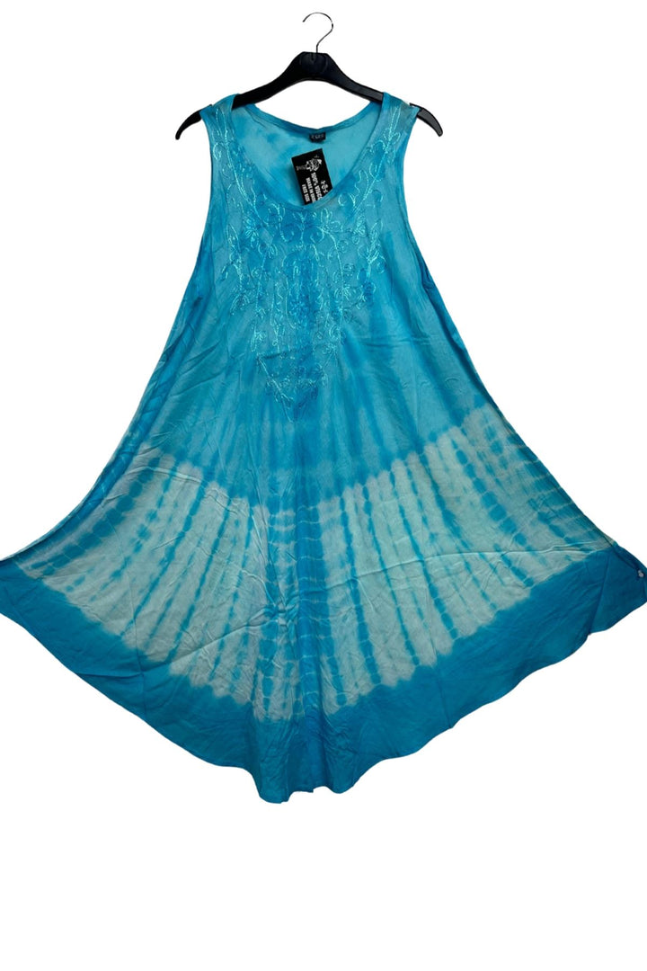 Tie Dye Print Asymmetrical Hem Dress