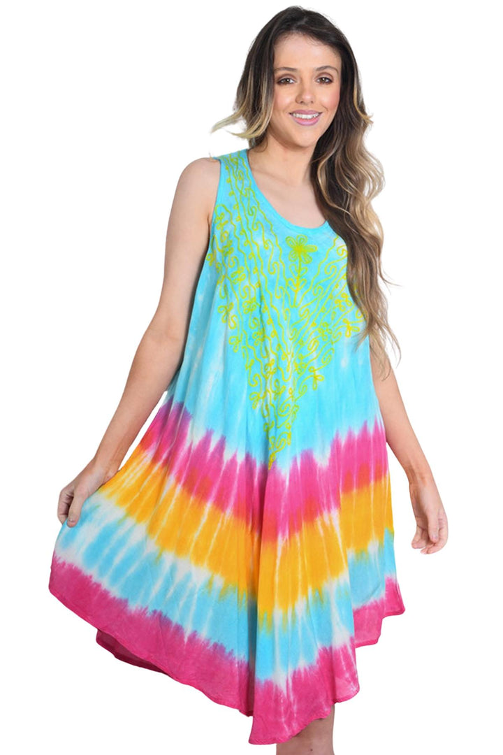 Tiedye Print Umbrela Dress
