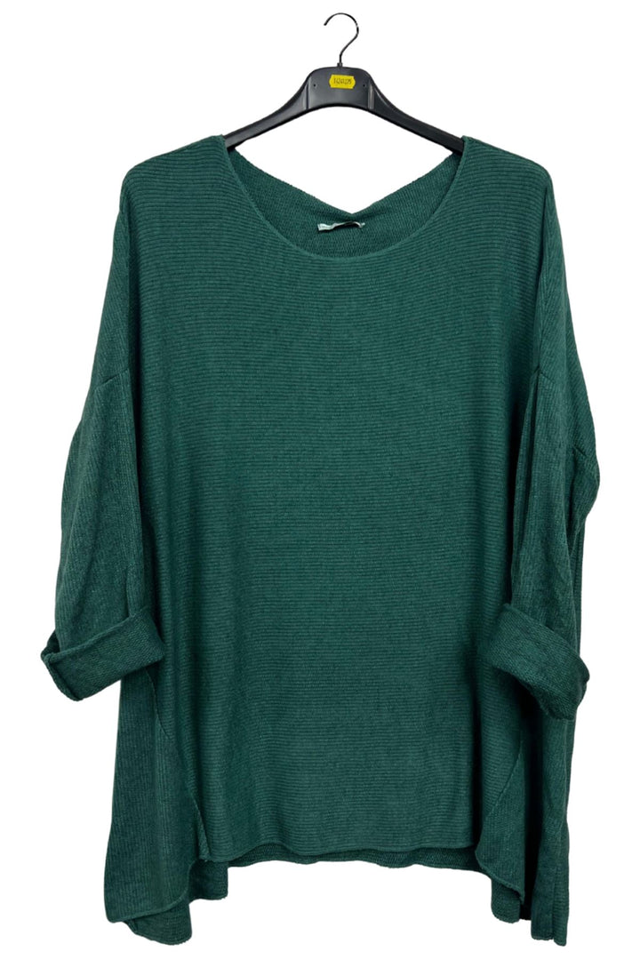 Plain Dipped Hem Viscose Top