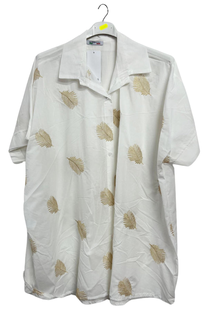 Multi Pattern Button-Up Front Cotton Shirt