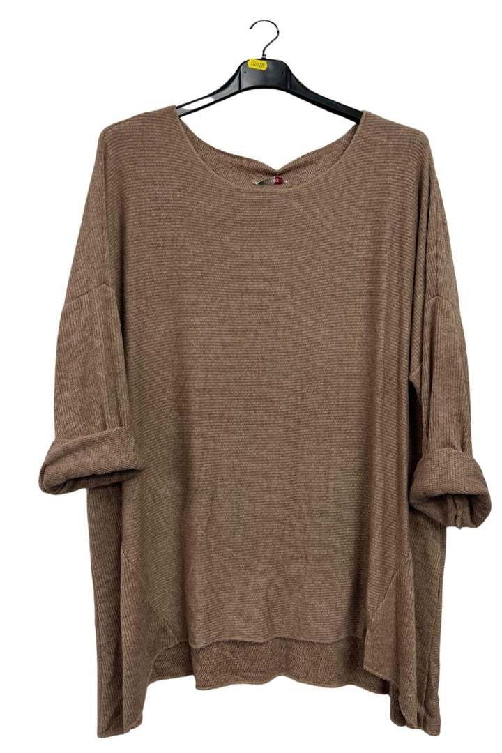 Plain Dipped Hem Viscose Top