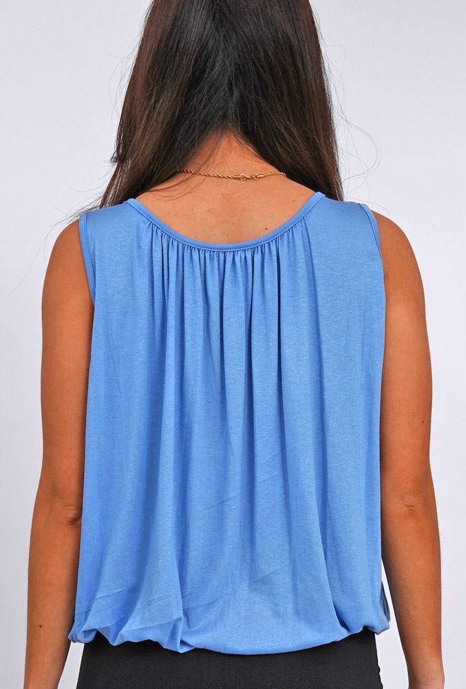 Plain Elasticated Hem Vest Top