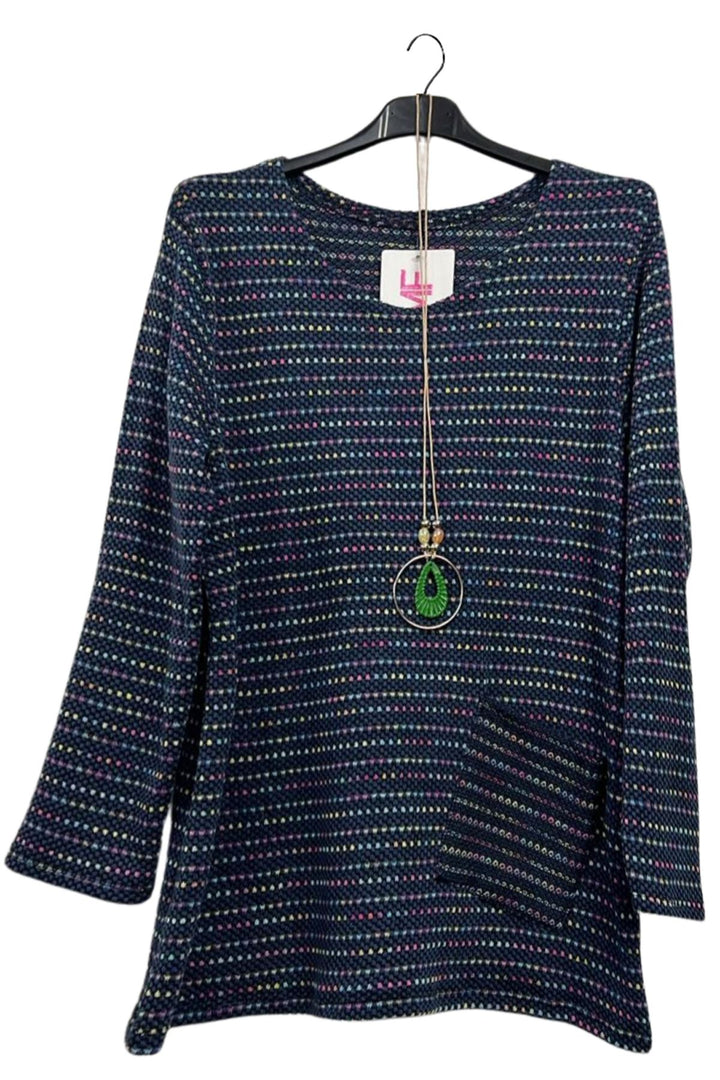soft knit dot top
