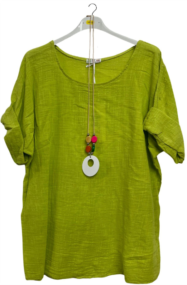 Plain Tunic Cotton Top