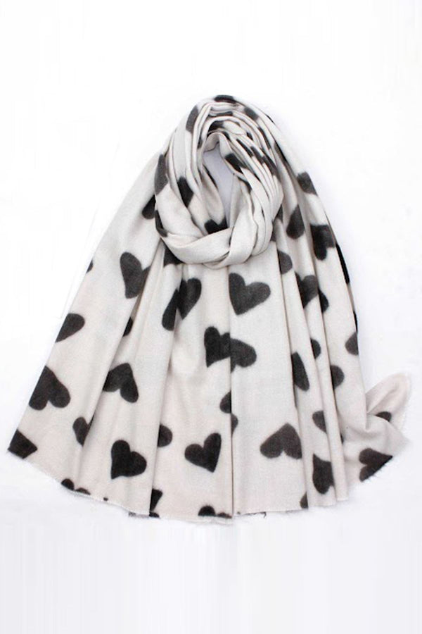 Heart Print Scarves