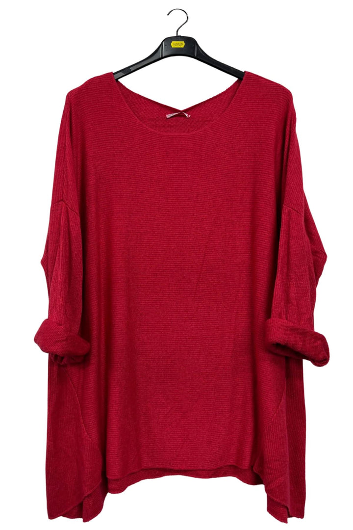 Plain Dipped Hem Viscose Top
