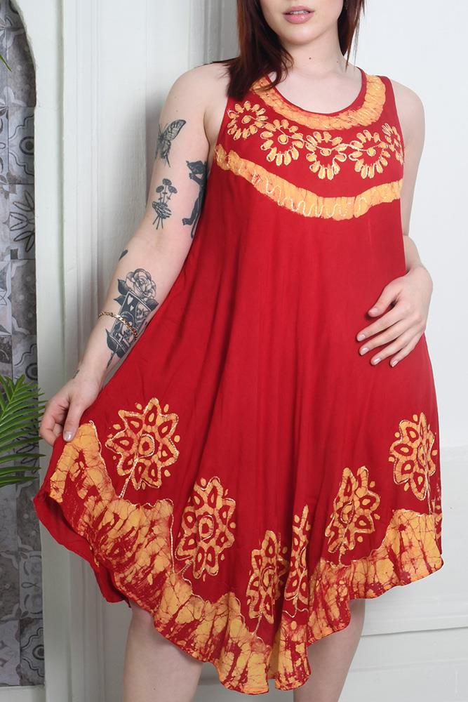 Flower Print Umbrela Dress