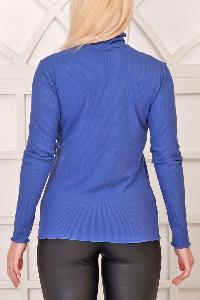 Plain Ribbed Viscose Jumper