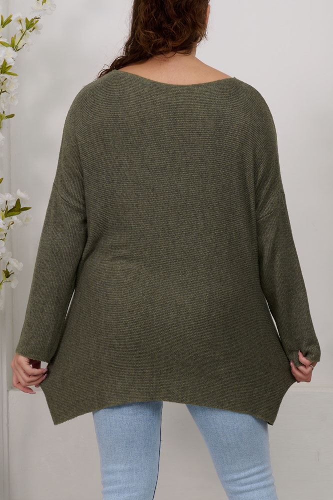 Plain Dipped Hem Viscose Top