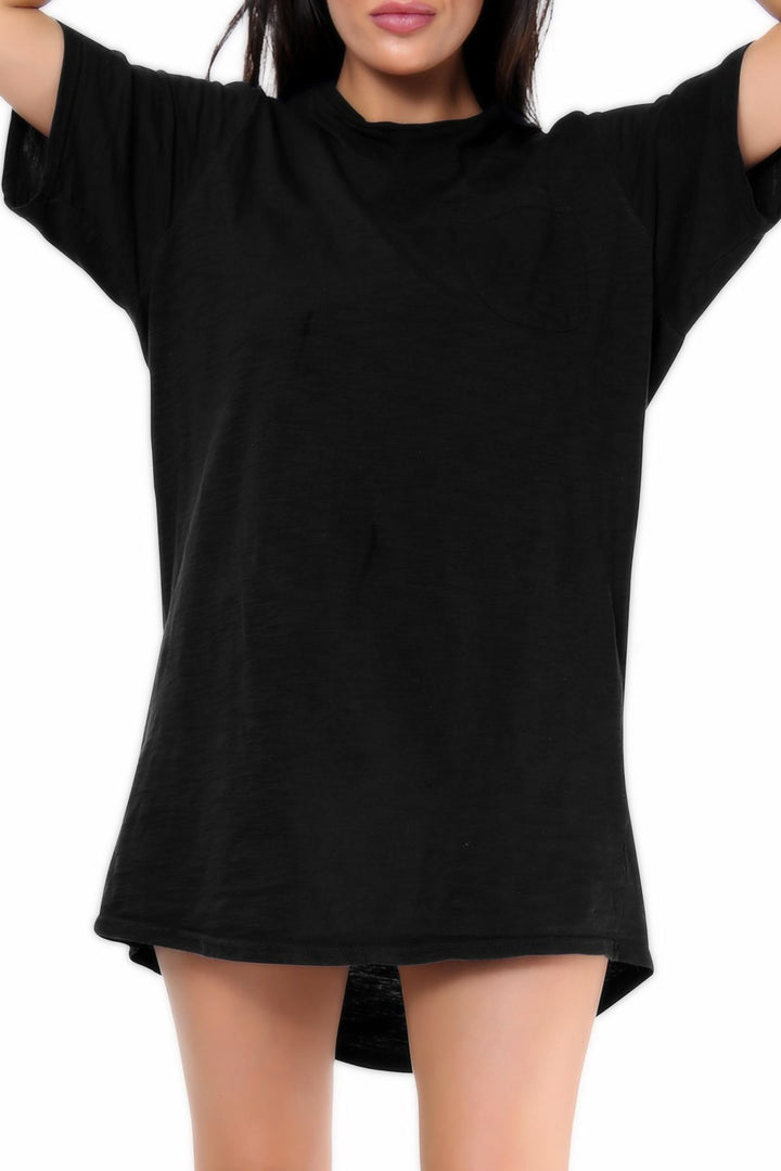 Special Price Women Plain Night Wear Long Tshirt