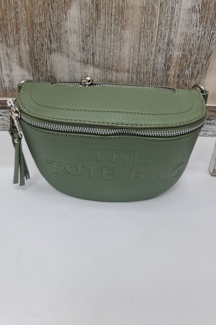 Tote Print Double Zipped Shoulder Bag