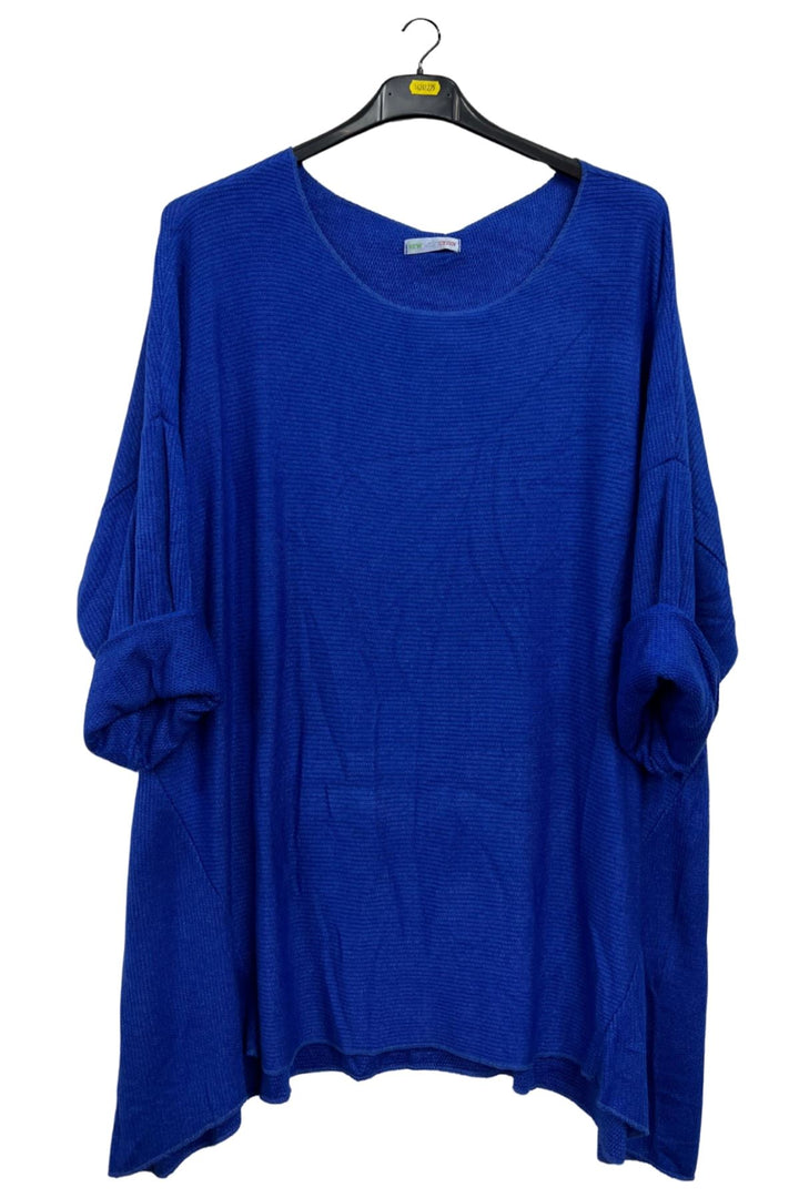 Plain Dipped Hem Viscose Top