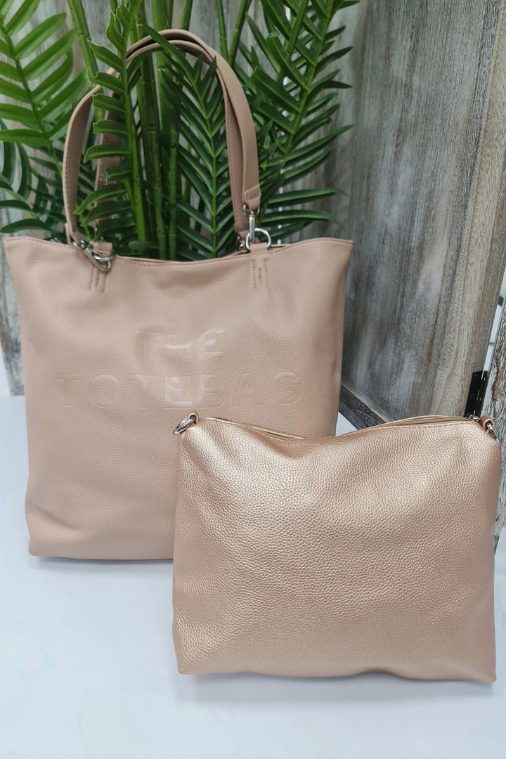 Tote Print Two Handle Shoulder Bag
