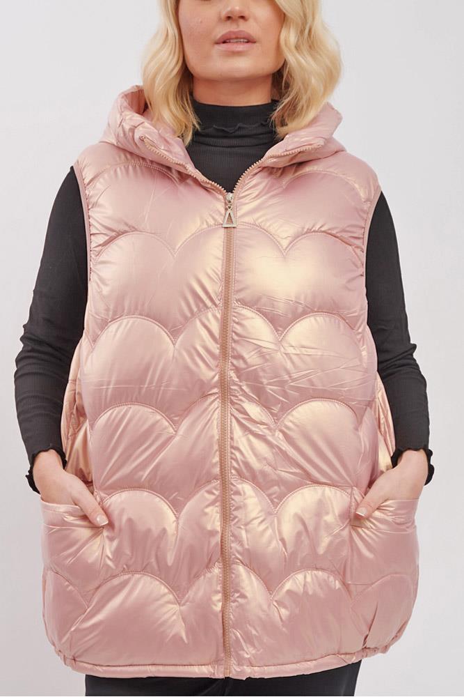 Plain Quilted Zip Up Padded Gilet