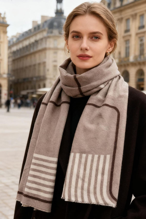 Geometric Striped Scarves
