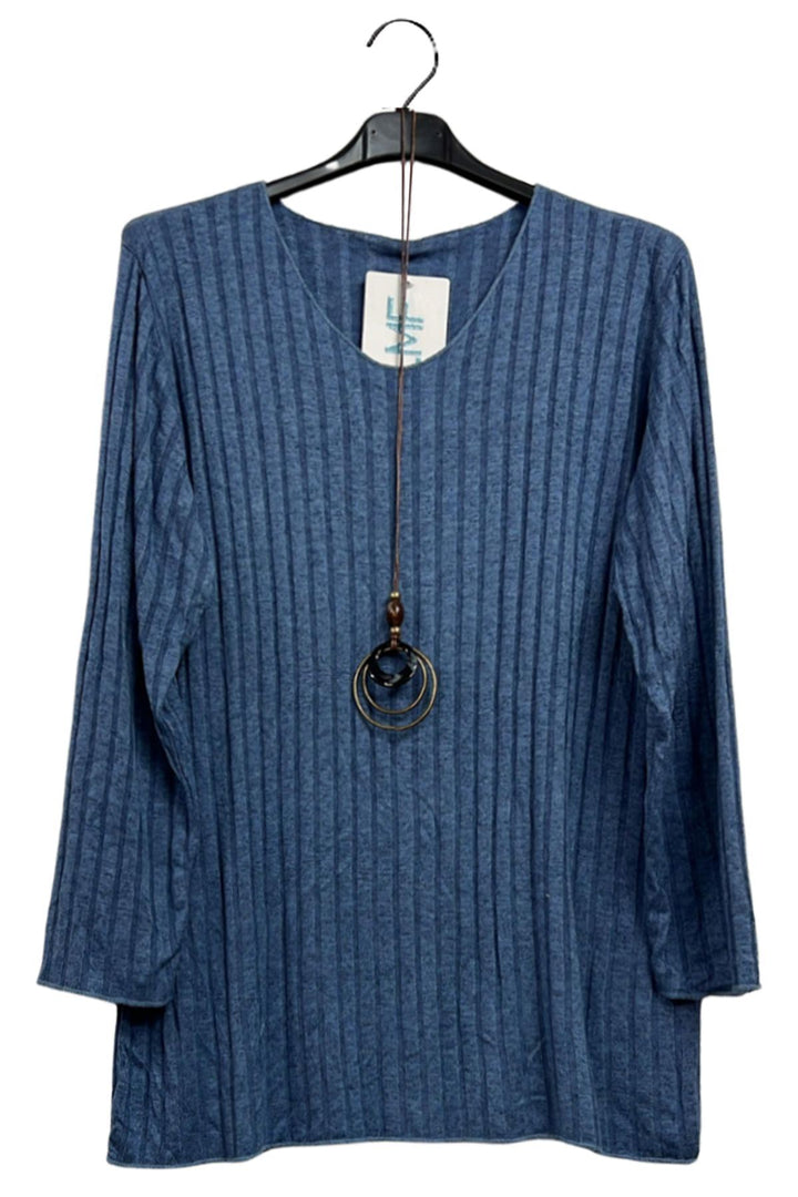 ribbed necklace top for retailers