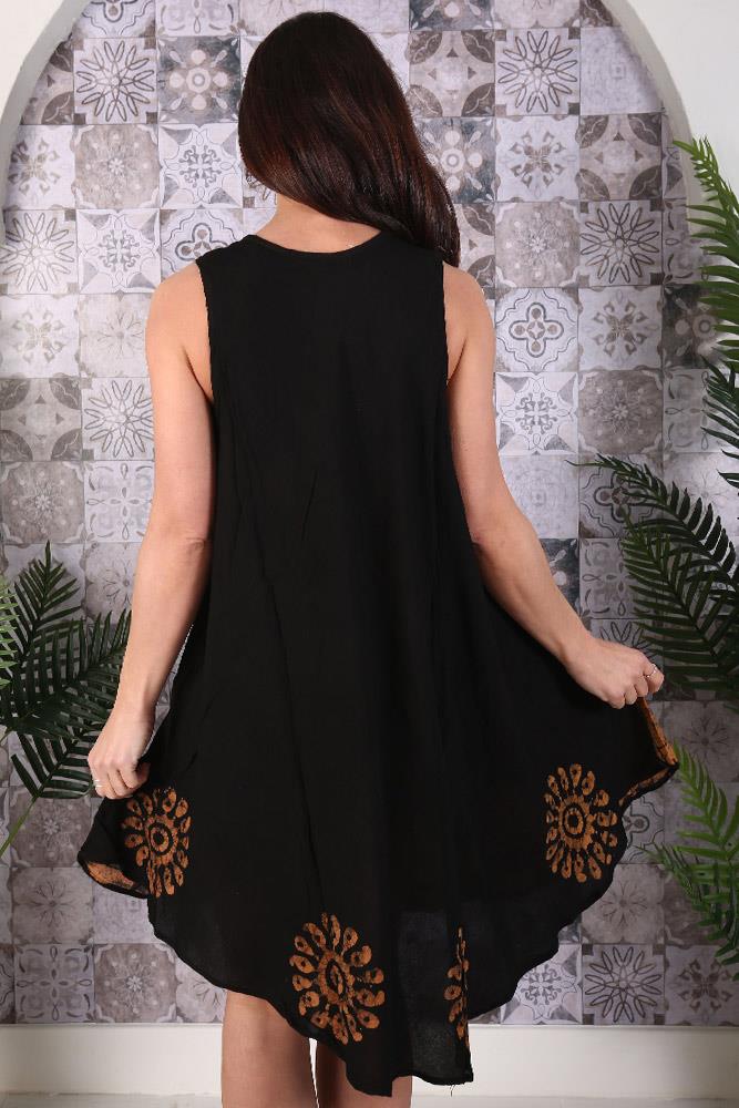 Flower Tiedye Printed Umbrella Dress