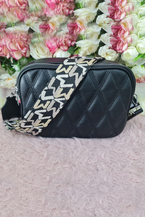 Geometric Print Adjustable Strap Shoulder Bag