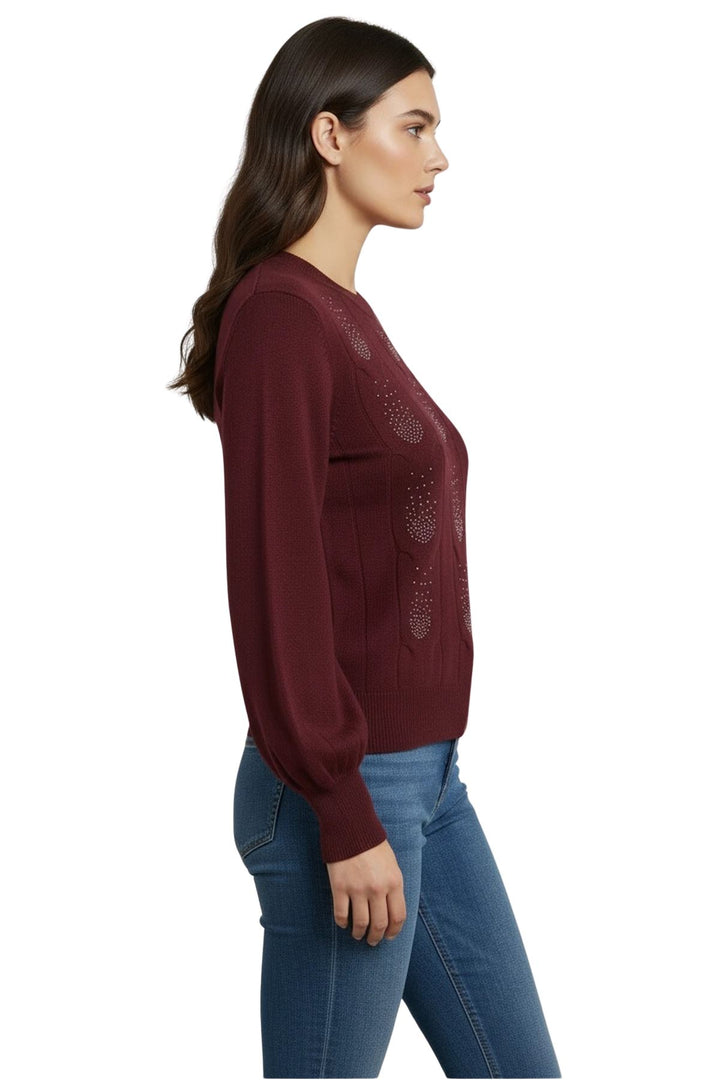 ladies cable pattern tunic top
