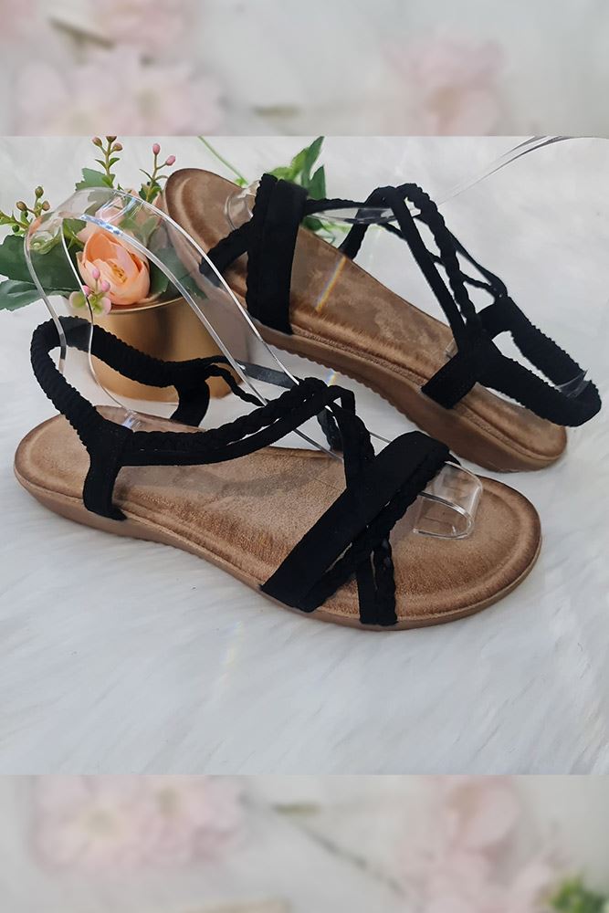 Open Toe Strap With Elasticated Back Strap Sandal