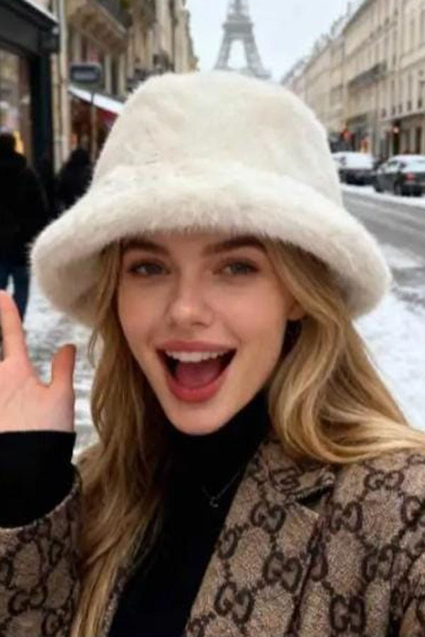 Faux Fur Bucket Caps