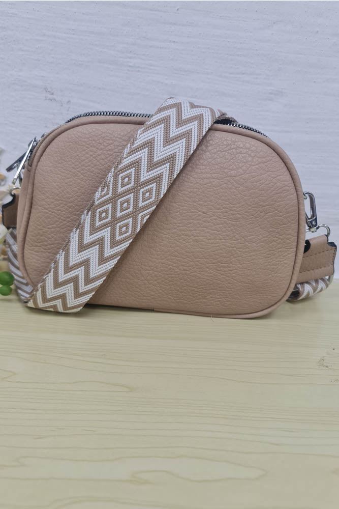 Faux Leather Crossbody Bag