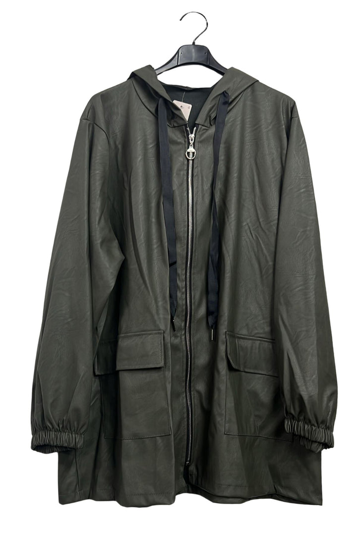 wholesale flap pocket leather jacket