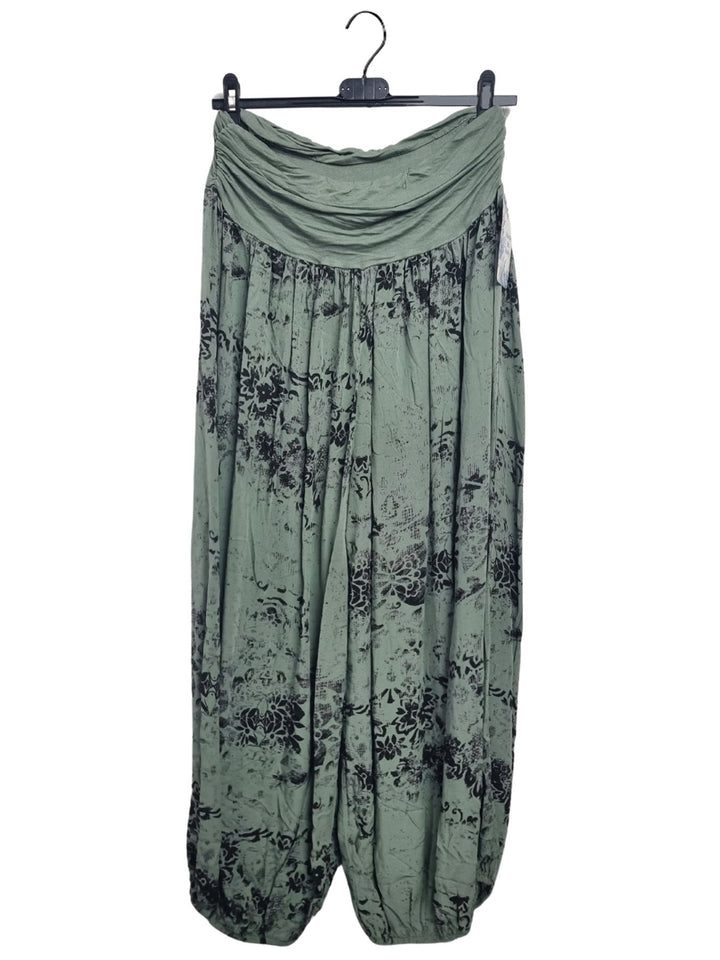 Floral Print Viscose Oversized Harem Pant