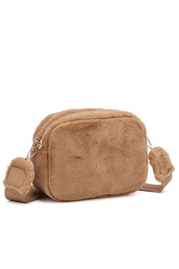 Faux Fur Plush Sling Shoulder Bag
