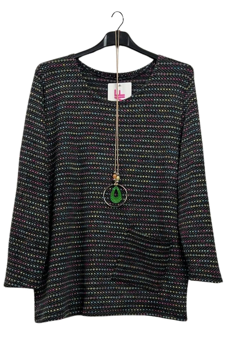 soft knit dot top
