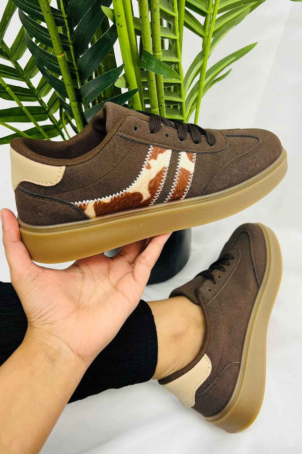 Animal Print Lace Up Trainer