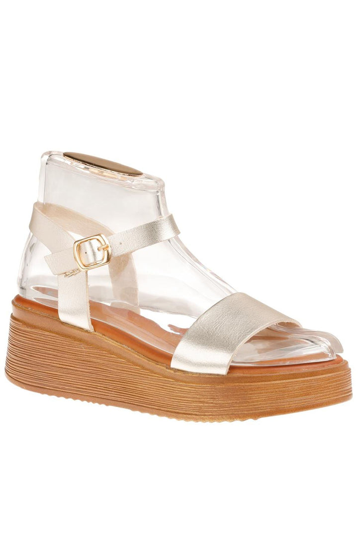Ankle Strap Buckle Closure Sandal